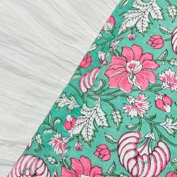 PASTEL GREEN PINK FLORAL  CLAIRE TOP