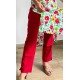 RED STRAIGHT PANTS 