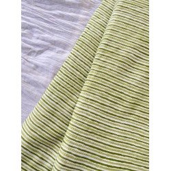 PASTEL GREEN STRIPES KANTHA SHORT STRAIGHT KURTI
