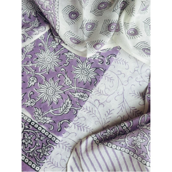 LAVENDER FLORAL COTTON SUIT SET