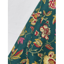 GREEN FLORALS SHORT STRAIGHT KURTI