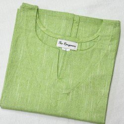 SOLID GREEN LONG STRAIGHT KURTI