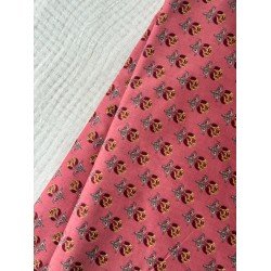 DARK PEACH LITTLE MOTIFS A LINE KURTI