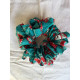 TURQOUISE FLORAL SCRUNCHY