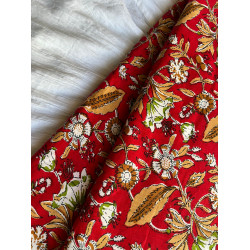 RED FLORAL LONG STRAIGHT KURTI