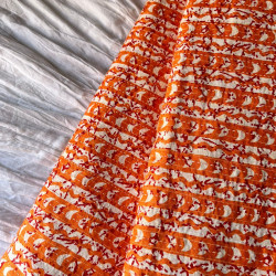 ORANGE LINES KANTHA MOONCHILD DRESS