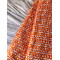 ORANGE LINES KANTHA LONG STRAIGHT KURTI