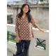 BLACK MULTICOLOURED SHORT STRAIGHT KURTI